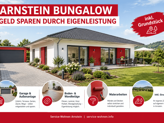 Bungalow zum Kauf - Erstbezug provisionsfrei 3 Zimmer 124 m² frei ab 01.07.2027 Günthergasse Arnstein Arnstein 97450