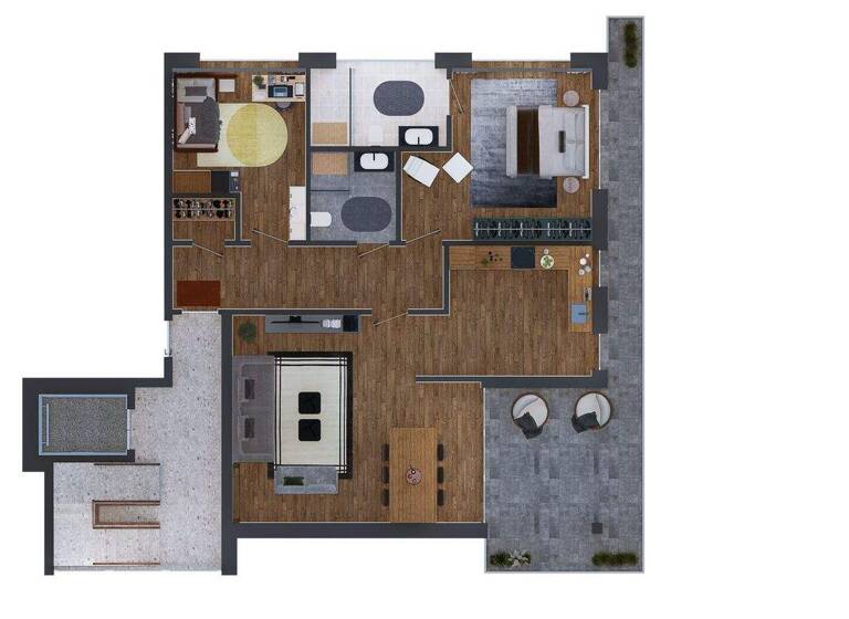 Penthouse zur Miete 1.850 € 3 Zimmer 134,9 m² 2. Geschoss frei ab 01.03.2026 Soest 59494