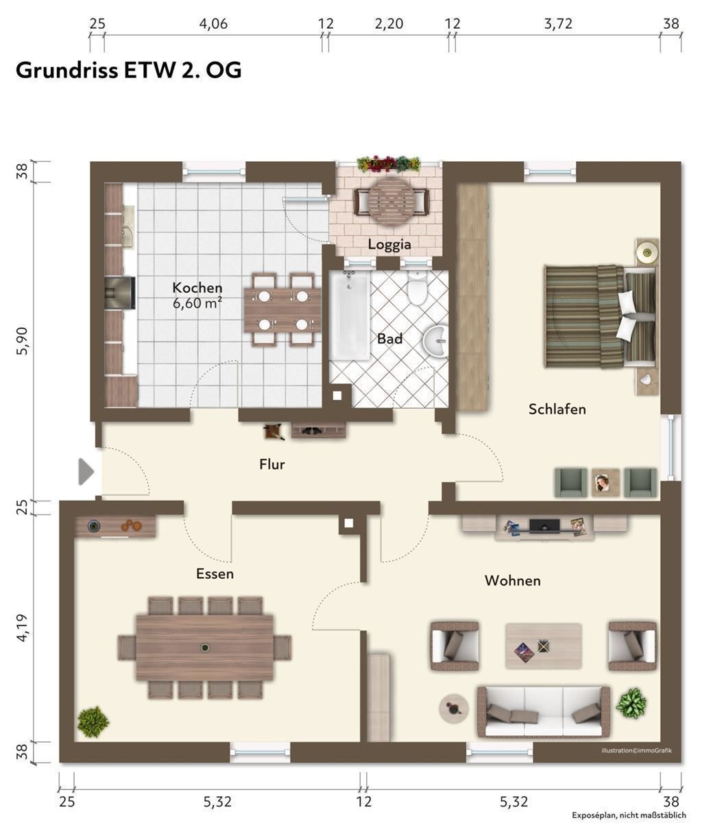 Wohnung zum Kauf 219.000 € 3 Zimmer 88 m²<br/>Wohnfläche 2.<br/>Geschoss Kehl - Sundheim Kehl 77694