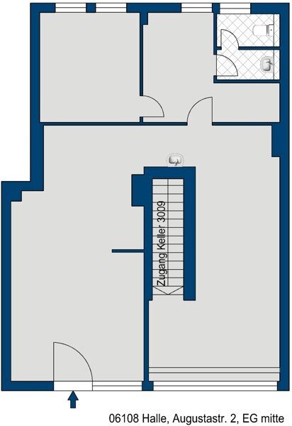 Laden zur Miete provisionsfrei 600 € 4 Zimmer 90,7 m²<br/>Verkaufsfläche Augustastr. 2 Nördliche Innenstadt Halle (Saale) 06108