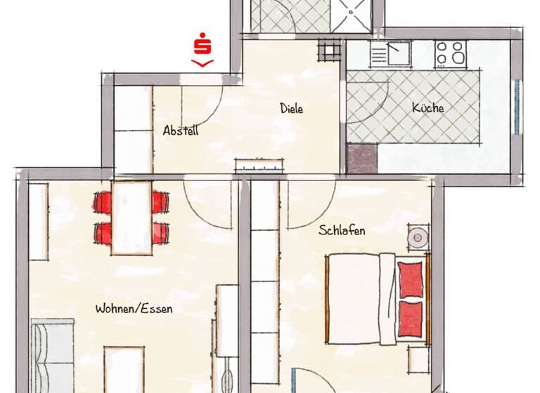 Wohnung zum Kauf 250.000 € 2 Zimmer 69 m²<br/>Wohnfläche 1.<br/>Geschoss ab sofort<br/>Verfügbarkeit Poppenreuth Fürth 90765