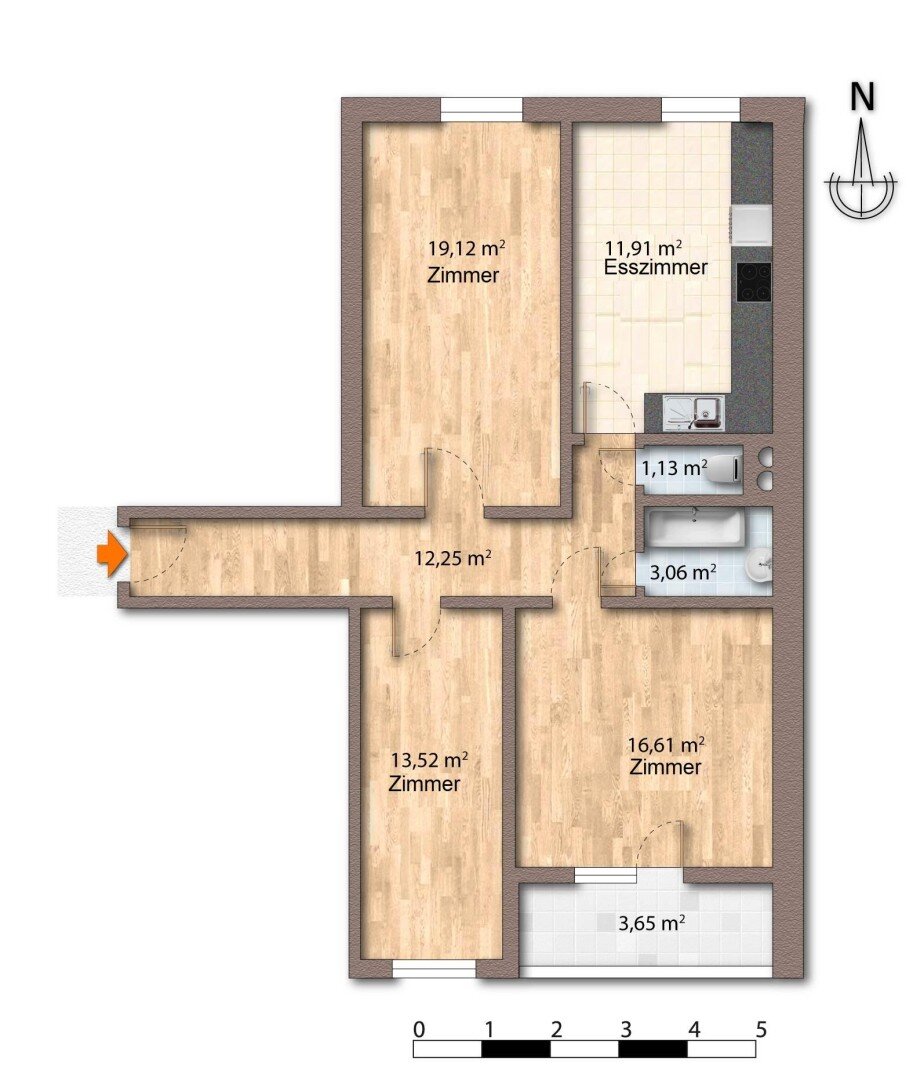 Wohnung zum Kauf 282.200 € 3,5 Zimmer 83 m²<br/>Wohnfläche 4.<br/>Geschoss Wien 1120