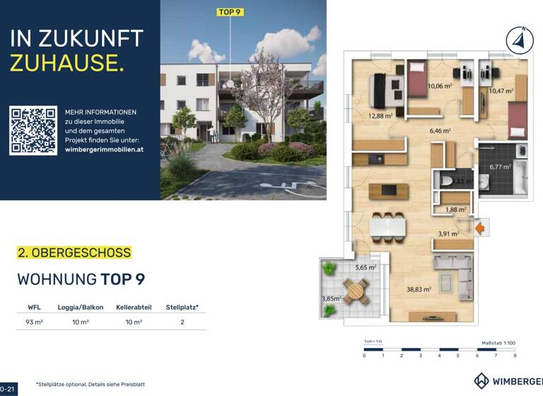 Wohnung zum Kauf - Erstbezug 394.800 € 4 Zimmer 93 m² Rhemastraße 1 St. Marien 4502