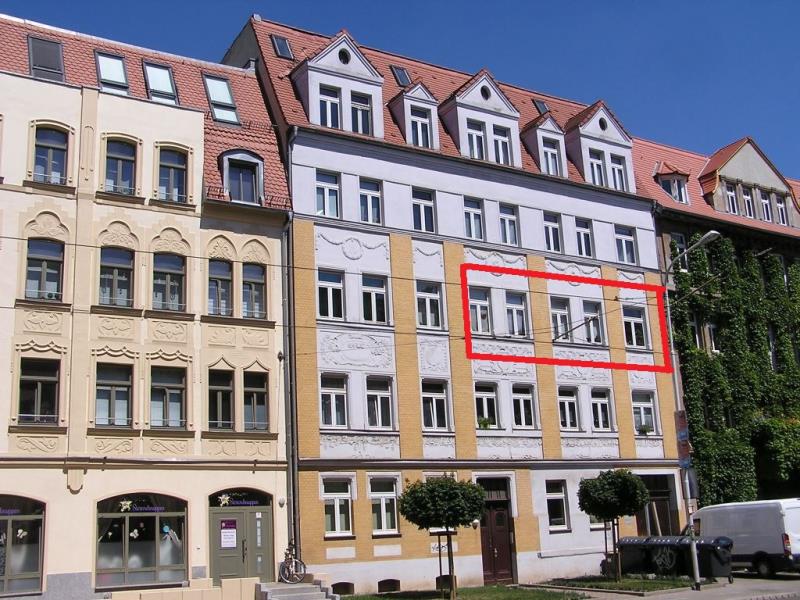 Wohnung zur Miete 570 € 4 Zimmer 89 m²<br/>Wohnfläche 2.<br/>Geschoss Torstr. 44 Südliche Innenstadt Halle (Saale) 06110