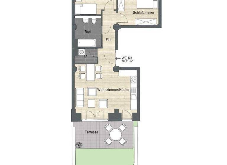 Wohnung zur Miete 775 € 3 Zimmer 70,7 m² EG frei ab 01.07.2026 Domänenstraße 6 Lettin Halle (Saale) 06120