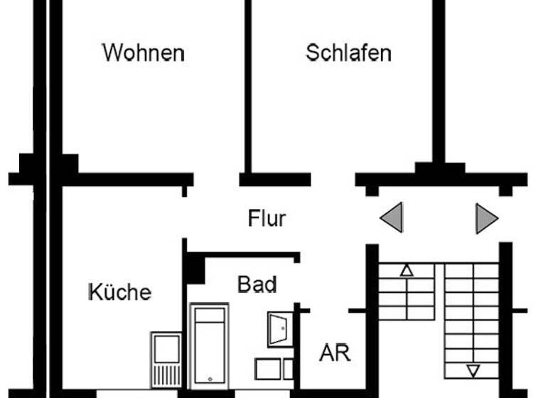 Wohnung zur Miete 551 € 2 Zimmer 56,7 m² 1. Geschoss frei ab 01.05.2026 Wilhelmstr. 6 Rumeln-Kaldenhausen Duisburg 47239