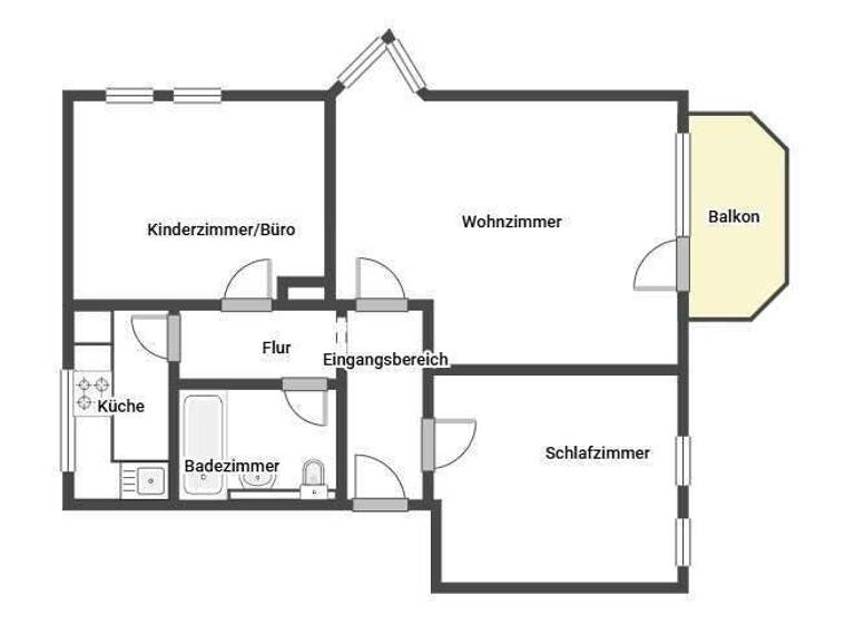 Wohnung zum Kauf provisionsfrei 169.000 € 3 Zimmer 61 m² 1. Geschoss Gräfenhausen Birkenfeld 75217