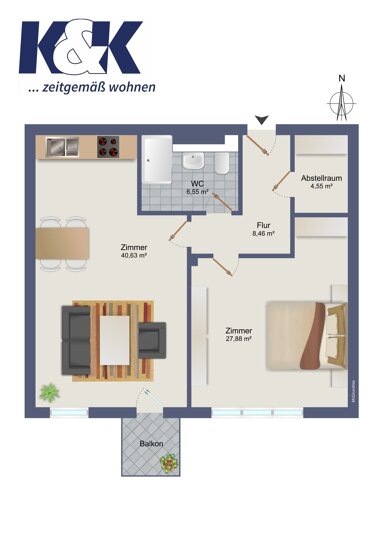 Bürofläche zur Miete 14,50 € 2 Zimmer 91 m² Bürofläche Gehlsdorf Rostock 18147