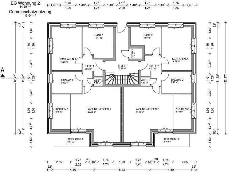 Wohnung zur Miete - Erstbezug 850 € 3 Zimmer 85 m² frei ab sofort Brinkwiesengraben 3 Rohrsen 31627