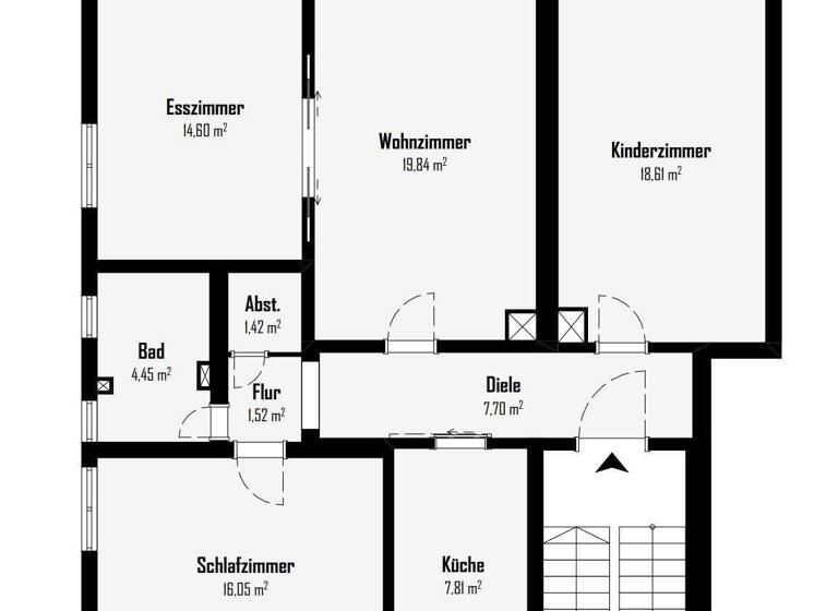 Wohnung zum Kauf 379.000 € 4 Zimmer 96,9 m² Ost Stuttgart 70188