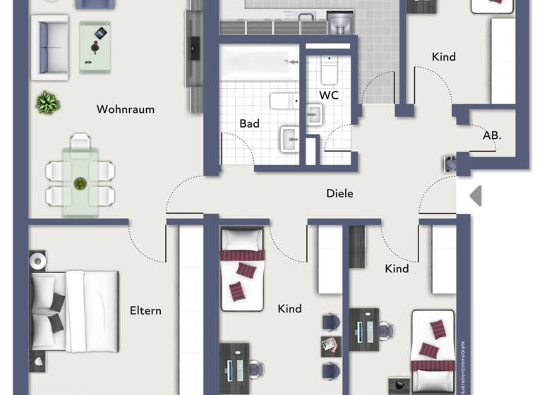 Wohnung zum Kauf 129.000 € 5 Zimmer 97 m²<br/>Wohnfläche Lotte Lotte 49504