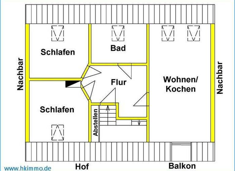 Wohnung zur Miete 328 € 3 Zimmer 59,7 m² 3. Geschoss Köthen 06366