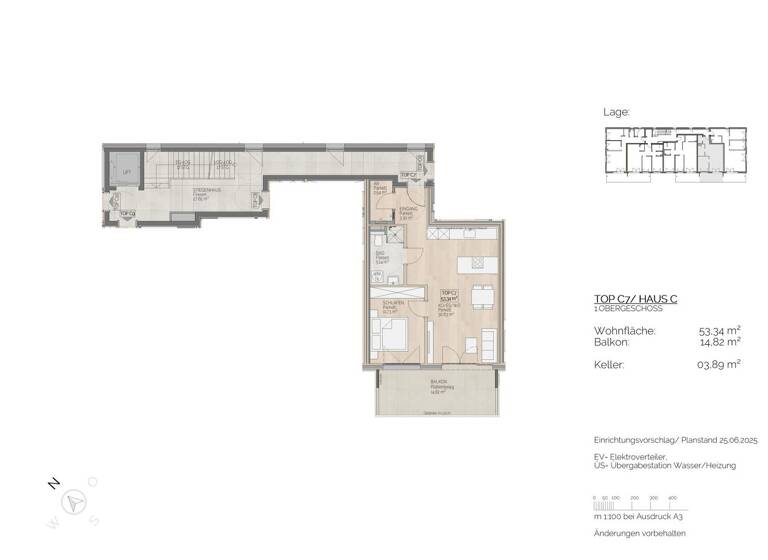 Wohnung zum Kauf 452.500 € 2 Zimmer 53,3 m² 1. Geschoss St. Lorenz 5310