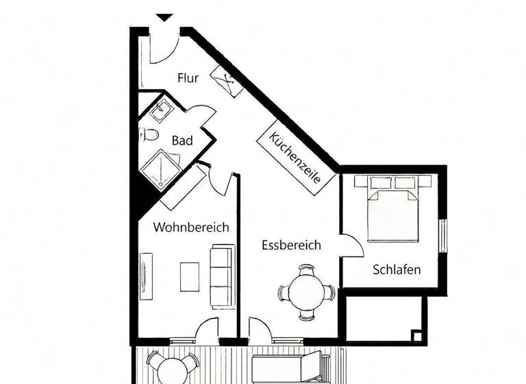 Wohnung zum Kauf 175.000 € 2 Zimmer 47,4 m² Mönchguter Straße 5 Sellin 18586