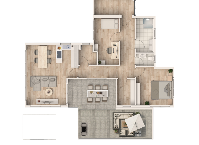 WG-Zimmer zum Kauf als Kapitalanlage geeignet 459.000 € 3,5 Zimmer 92 m² Am Schießrain 13 Empfingen 72186