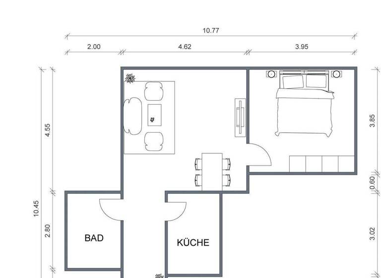 Wohnung zum Kauf 54.000 € 2 Zimmer 58,5 m² Burgstädt 09217