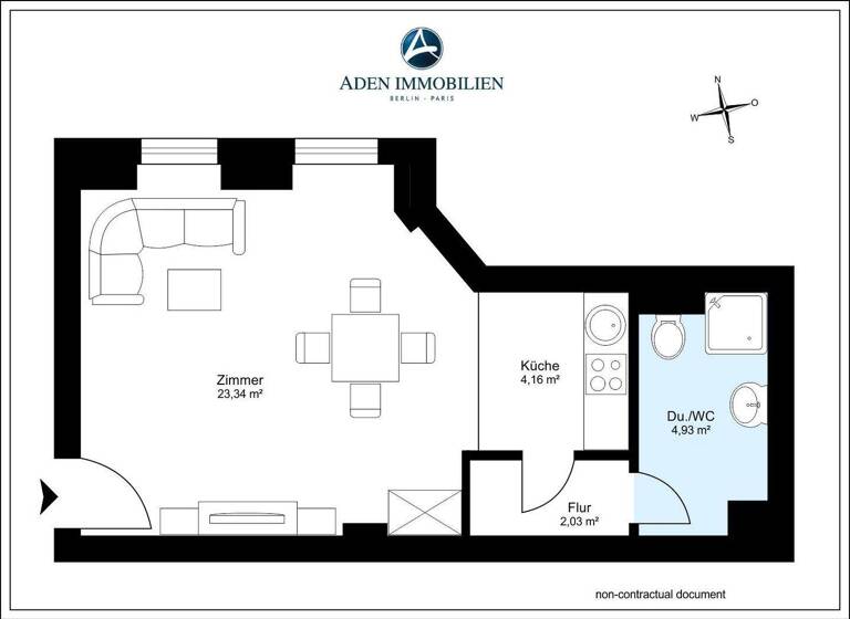 Studio zum Kauf 196.500 € 1 Zimmer 34,5 m² EG Galvanistr. 3 Charlottenburg Berlin 10587