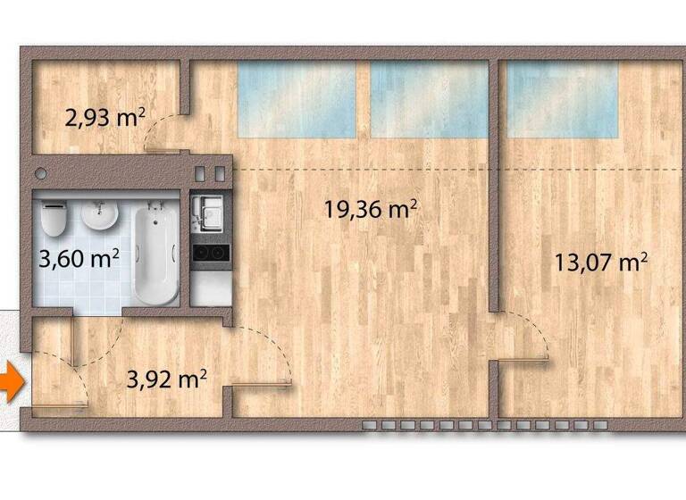Wohnung zum Kauf 238.000 € 2 Zimmer 42,9 m² Wien 1030