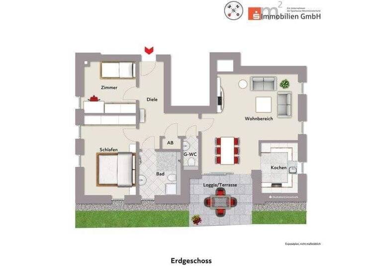 Wohnung zum Kauf 398.000 € 3 Zimmer 83 m² Havixbeck 48329