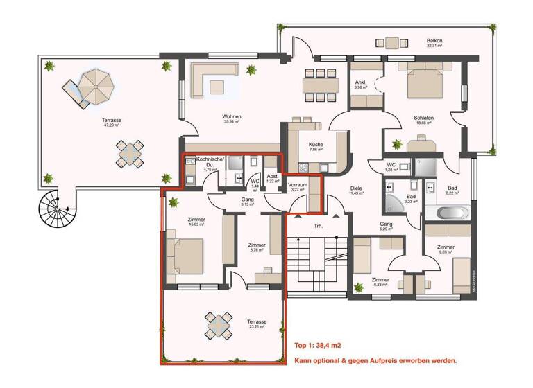 Wohnung zum Kauf 4 Zimmer 112,9 m² 1. Geschoss frei ab sofort Hinterthiersee 6335
