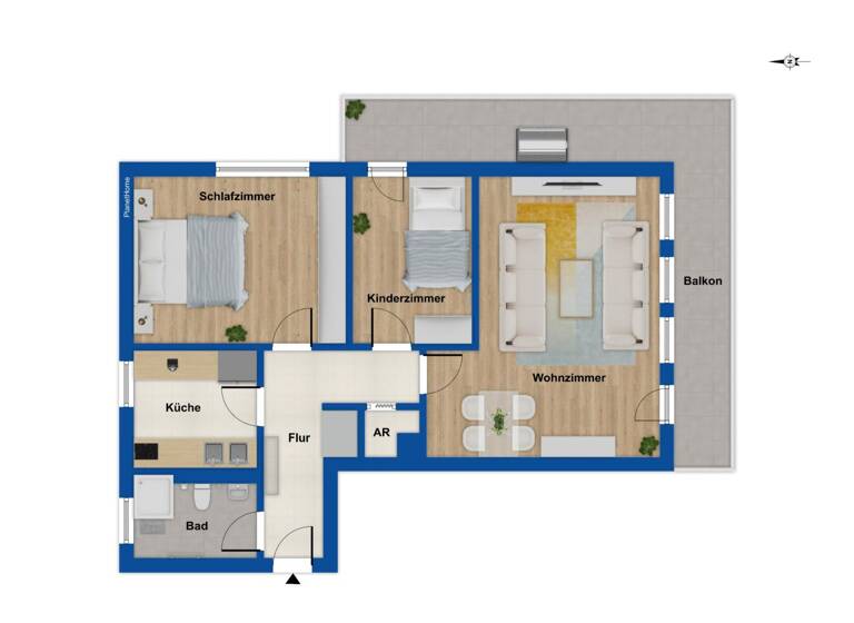 Wohnung zum Kauf 230.000 € 3 Zimmer 78,3 m² 1. Geschoss Bergen 83346