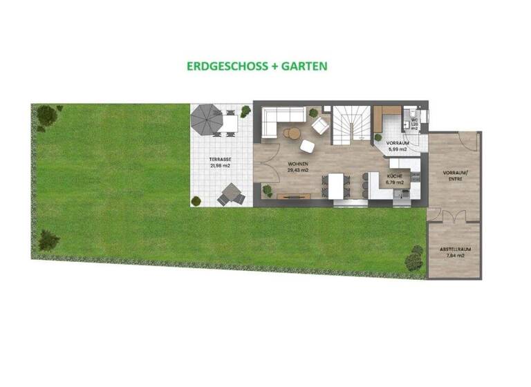 Doppelhaushälfte zum Kauf 479.000 € 4 Zimmer 163 m² 230 m² Grundstück Stetten 2100