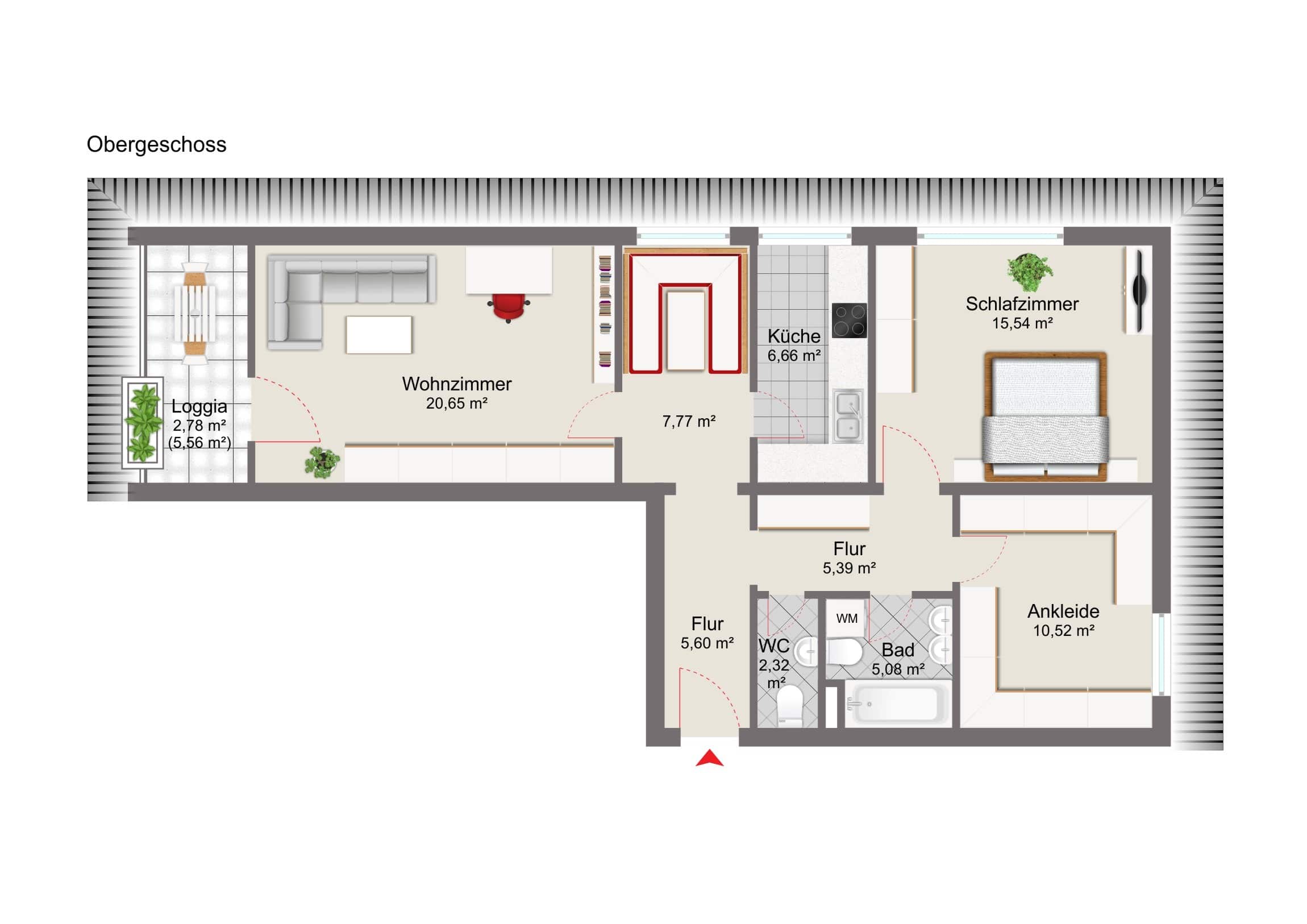 Wohnung zur Miete 840 € 3 Zimmer 81 m²<br/>Wohnfläche Heining Passau 94036