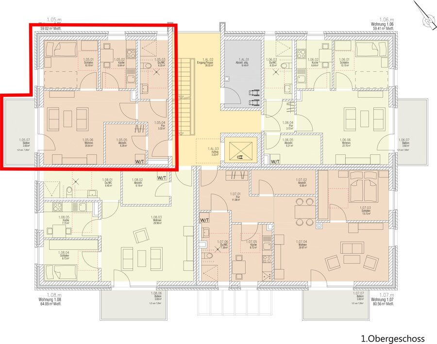 Wohnung zur Miete 707 € 2 Zimmer 60 m²<br/>Wohnfläche 01.12.2024<br/>Verfügbarkeit Warstade Hemmoor 21745