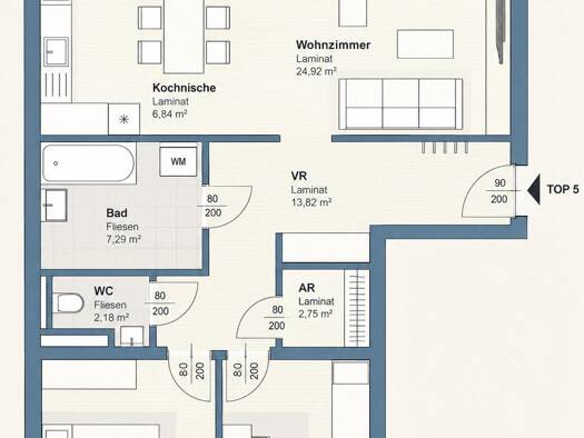 Wohnung zur Miete 616 € 3 Zimmer 96,9 m² Gries Graz 8020