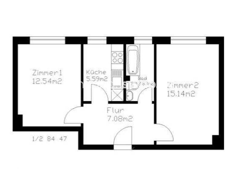 Studio zur Miete Tauschwohnung 369 € 2 Zimmer 44 m² 4. Geschoss Barmbek-Süd Hamburg 22081