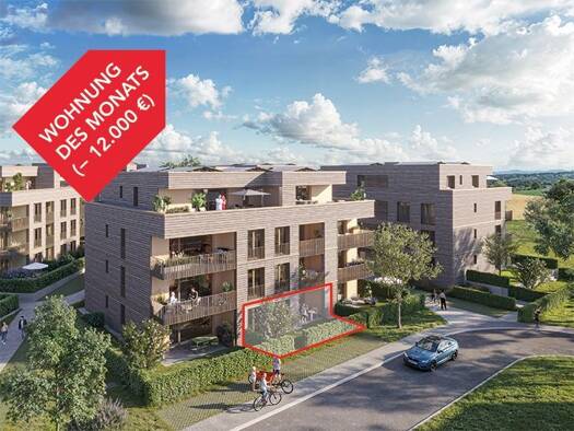 Terrassenwohnung zum Kauf - Erstbezug provisionsfrei 398.000 € 3 Zimmer 74 m² 3 Geschosse frei ab sofort Im Fuchsbühl 17 Schanbach Aichwald 73773