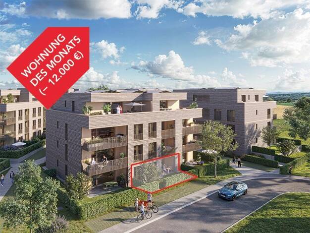 Terrassenwohnung zum Kauf - Erstbezug provisionsfrei 398.000 € 3 Zimmer 74 m² 3 Geschosse frei ab sofort Im Fuchsbühl 17 Schanbach Aichwald 73773