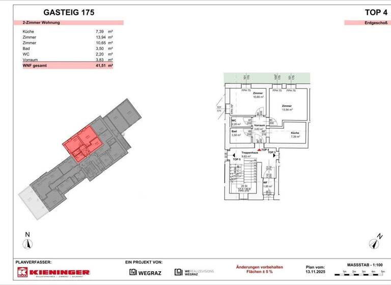 Wohnung zum Kauf 161.890 € 2,5 Zimmer 41,5 m² EG Gasteig Bad Aussee 8990