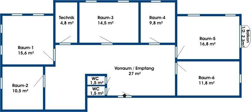 Büro-/Praxisfläche zur Miete provisionsfrei 3.500 € 132,8 m²<br/>Bürofläche Obermenzing München 80638