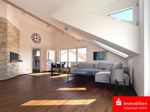 Penthouse zur Miete 1.350 € 4 Zimmer 95 m² 2. Geschoss Stadtgebiet Göppingen 73033