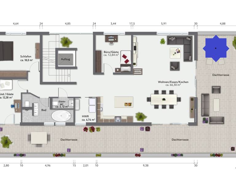 Penthouse zum Kauf provisionsfrei 1.311.750 € 4 Zimmer 165 m²<br/>Wohnfläche Bad Aibling Bad Aibling 83043