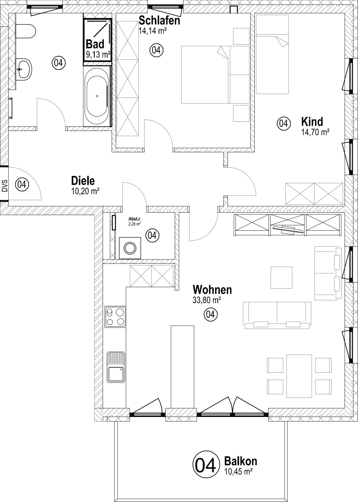 Wohnung zum Kauf provisionsfrei 373.525 € 3 Zimmer 89,5 m²<br/>Wohnfläche 1.<br/>Geschoss Dr.-Dobereiner-Weg 5 Tirschenreuth Tirschenreuth 95643