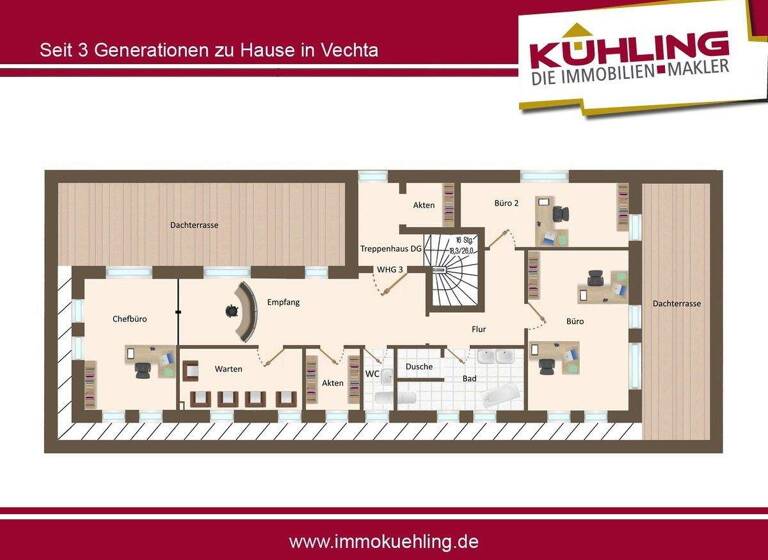Bürofläche zur Miete 1.400 € 4 Zimmer 164 m² Bürofläche Vechta 49377