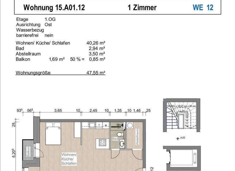 Studio zum Kauf - Erstbezug provisionsfrei 256.743 € 1 Zimmer 47,6 m² 1. Geschoss Gaarden-Ost Kiel 24143
