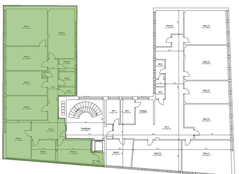 Büro zur Miete provisionsfrei 185 m² Bürofläche teilbar ab 185 m² Altstadt Duisburg 47051