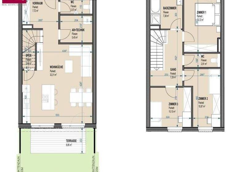 Reihenmittelhaus zum Kauf 399.000 € 4 Zimmer 102,3 m² Rehberg 3500