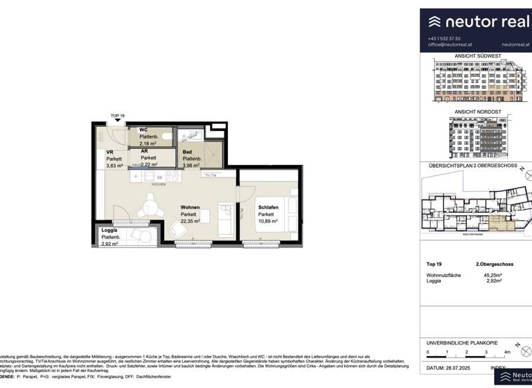 Wohnung zur Miete - Erstbezug 799 € 2 Zimmer 48,2 m² 2. Geschoss frei ab 01.05.2026 Grillgasse Wien 1110