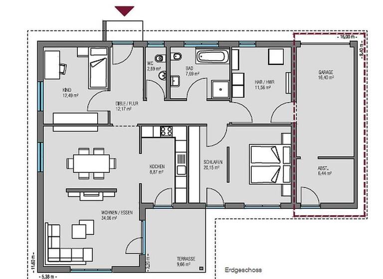 Bungalow zum Kauf - Erstbezug 421.600 € 3 Zimmer 111,7 m² 651 m² Grundstück Münchweiler am Klingbach 76857