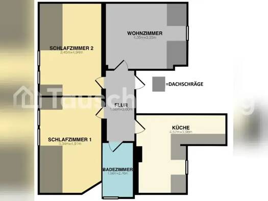 Wohnung zur Miete Tauschwohnung 910 € 3 Zimmer 72 m² 3. Geschoss Darmstadt 64287