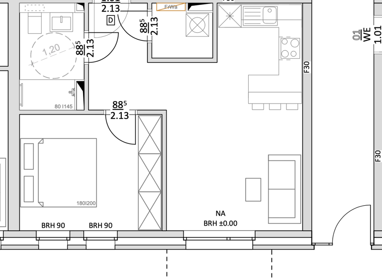 Wohnung zum Kauf provisionsfrei 306.000 € 2 Zimmer 43,2 m² 3. Geschoss Vor dem Roten Tore 70 Rotes Feld Lüneburg 21335