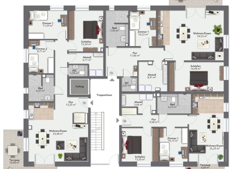 Wohnung zum Kauf - Erstbezug 309.000 € 3 Zimmer 71,7 m² Achim 28832
