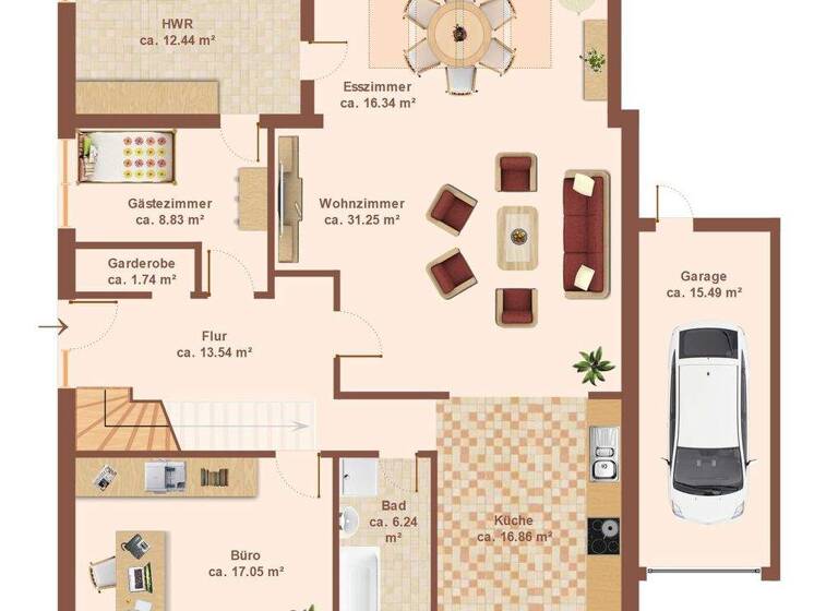 Einfamilienhaus zur Miete 2.200 € 6 Zimmer 205 m² 533 m² Grundstück frei ab 01.05.2026 Stuhr 28816