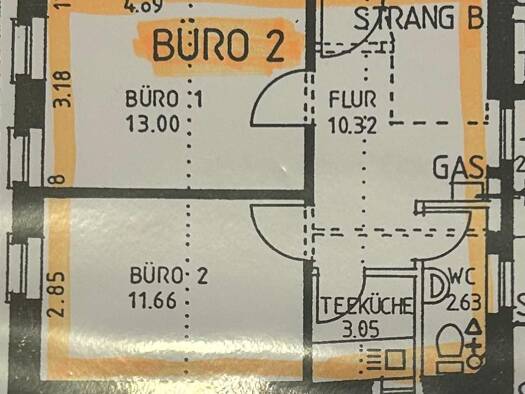 Büro zur Miete provisionsfrei 500 € 2 Zimmer 40 m² Bürofläche Eberstadt Darmstadt 64297