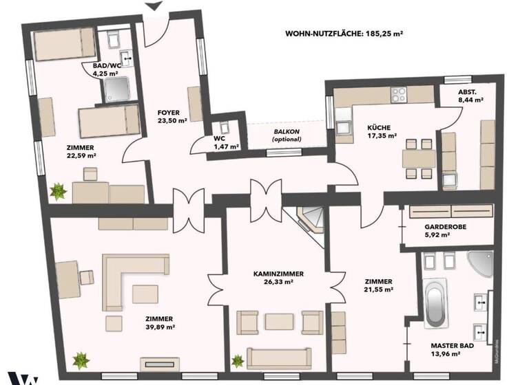 Wohnung zum Kauf 2.395.000 € 4 Zimmer 185 m² 4. Geschoss Wien 1010