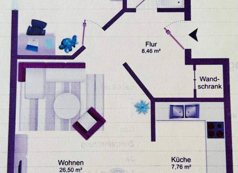 Wohnung zur Miete 550 € 2 Zimmer 69 m² 1. Geschoss frei ab 01.03.2026 Mendelejewstraße 5a Reichenbrand Chemnitz 09117